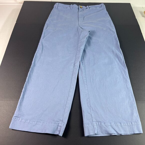Marine Layer Pants Women's 33x27* Bridget High Rise Wide Leg Crop Blue Tag 14 - Picture 1 of 16